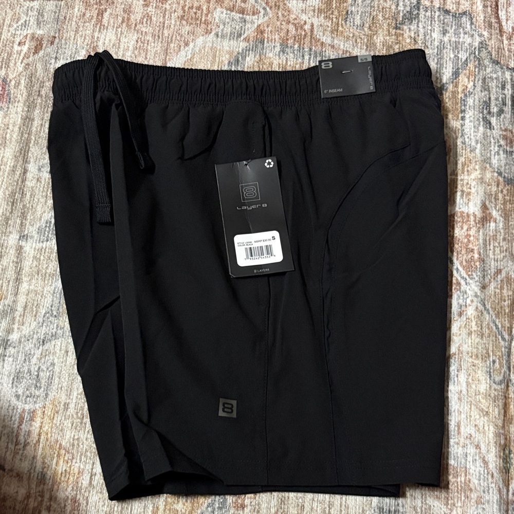 Layer 8 Men's Black Athletic Shorts